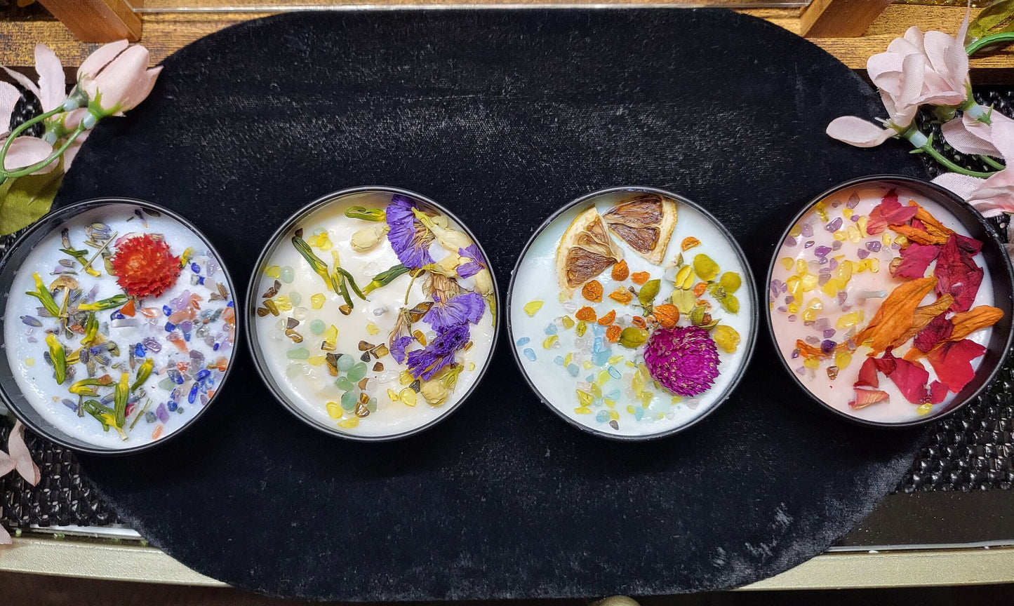 I Am Intention Candle Bundle - Confidence, Peaceful, Abundant, Creator - Manifestation Candle, Intention Candle, Ritual Candle, - 4oz