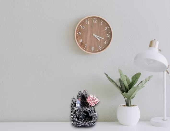 Tranquil Resin Backflow Incense Burner - Cone Burner, Zen Design, Cherry Blossom Tree, Serene Ambiance, Meditative Atmosphere, Home Decor