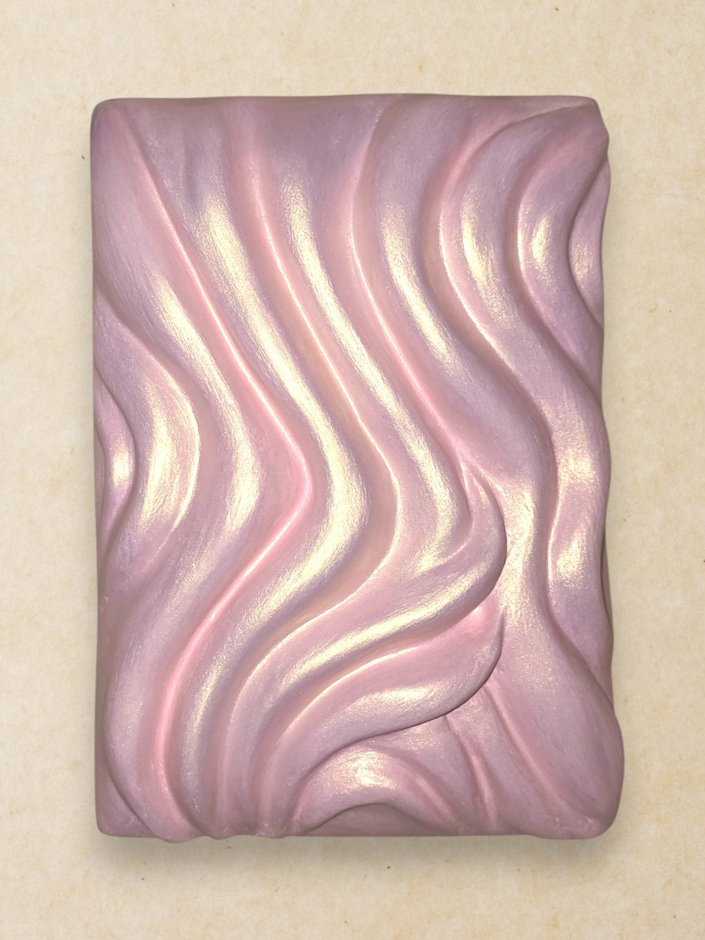 5x7 Transformation Sculpture, Pink Wave Art, Abstract Wall Decor, Handcrafted 3D Art, Symbol of Renewal