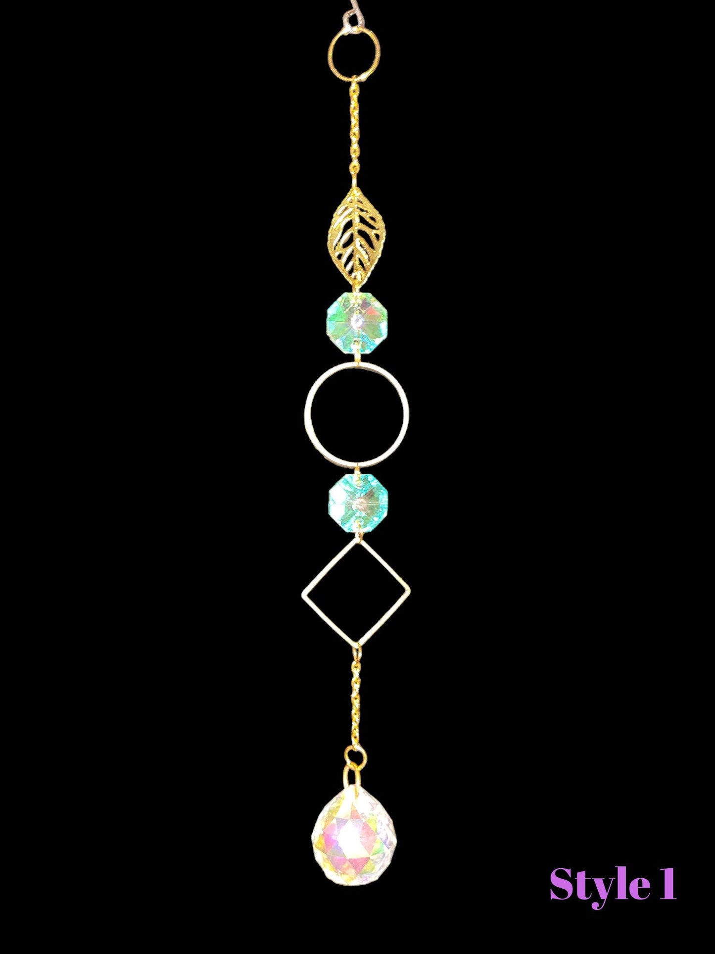 1 Pc Assorted Suncatchers - Sun Moon Geometric Shapes, Prism Suncatcher, Boho Gift, Handmade Gift, Room Decor, Car Decor, Rainbow Maker