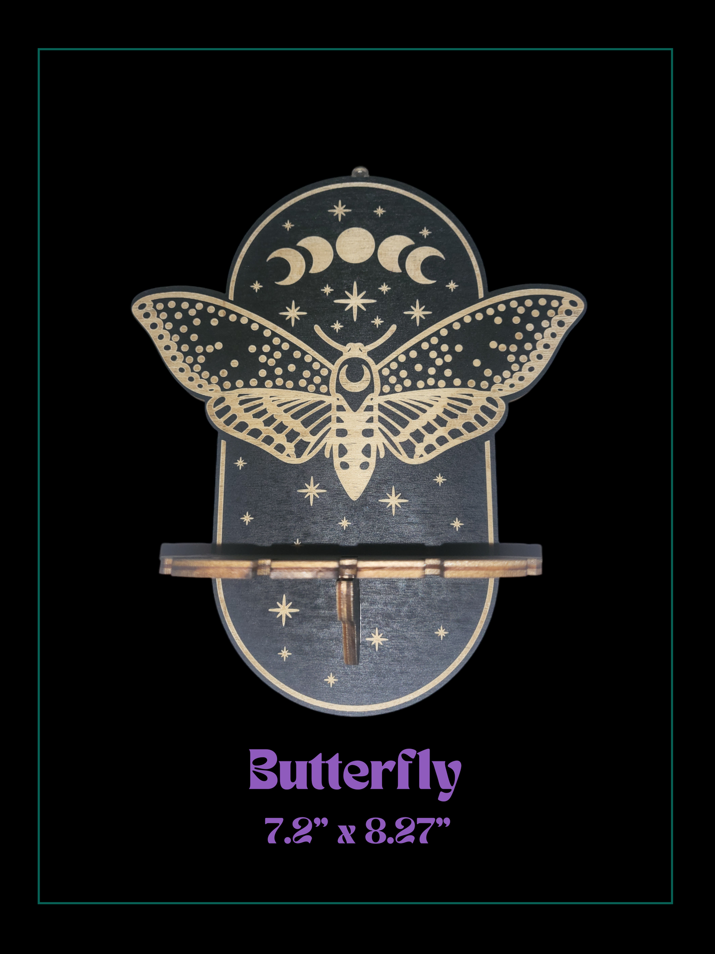 1 Pc Assorted Small Wooden Altar, Stand For Pendulums, Gemstones, Crystals, Hamsa, Celestial Butterfly, Unique Spiritual Decor, Handmade