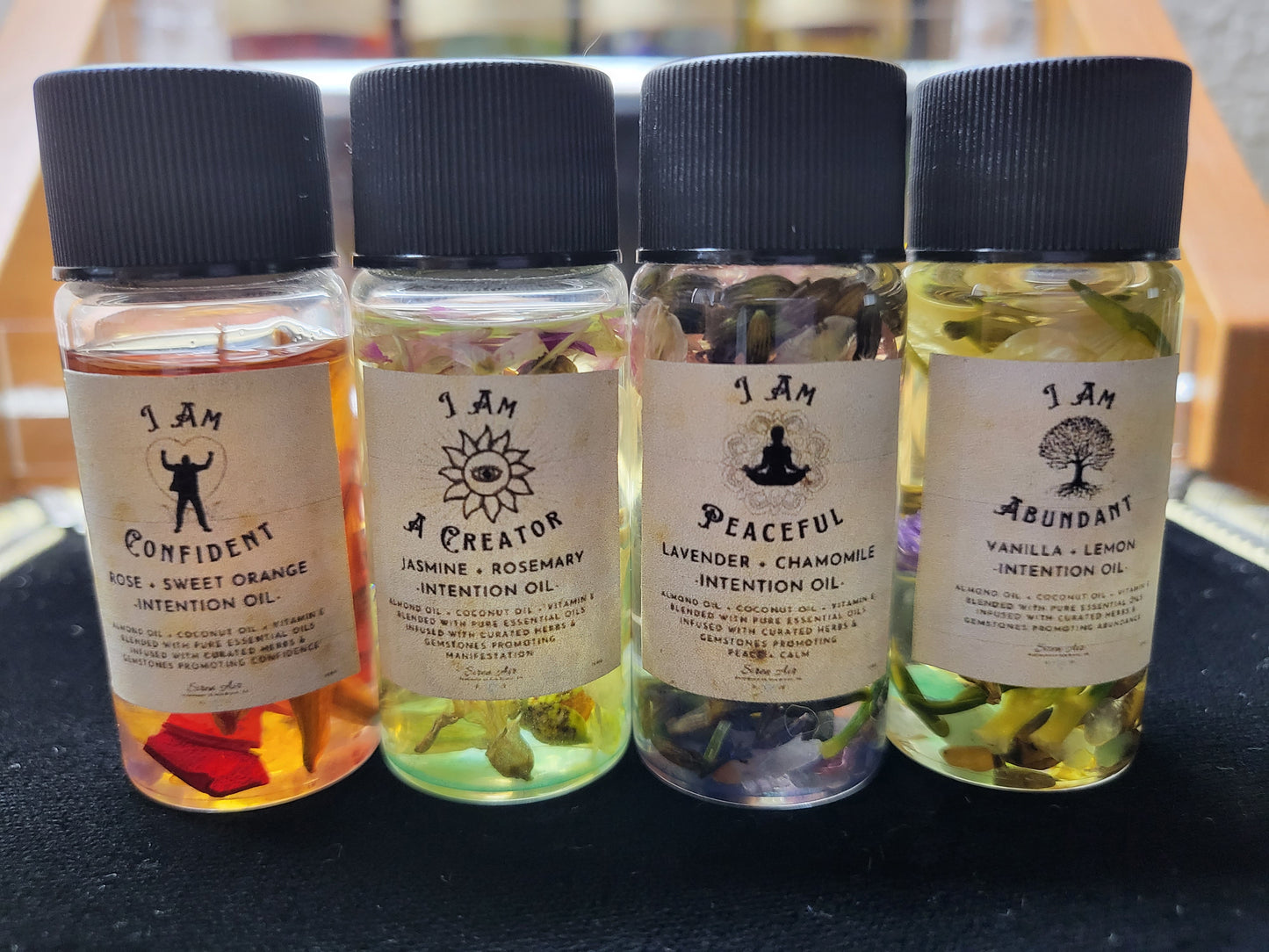 I Am Intention Oil Bundle - Confidence, Peaceful, Abundant, Creator - Manifestation Oil, Intention Oil, Abundance Oil, Ritual Oil