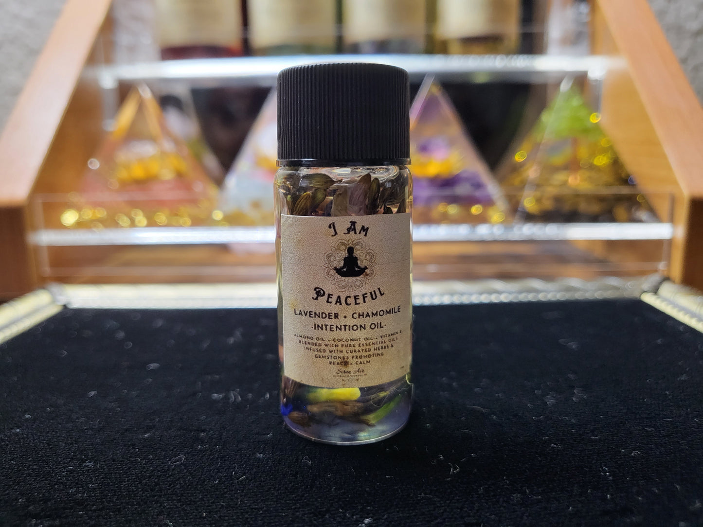 I Am Peaceful Intention Oil - Manifestation Oil, Intention Oil, Abundance Oil, Ritual Oil, Peace, Calm, Tranquility - .33oz, 2oz