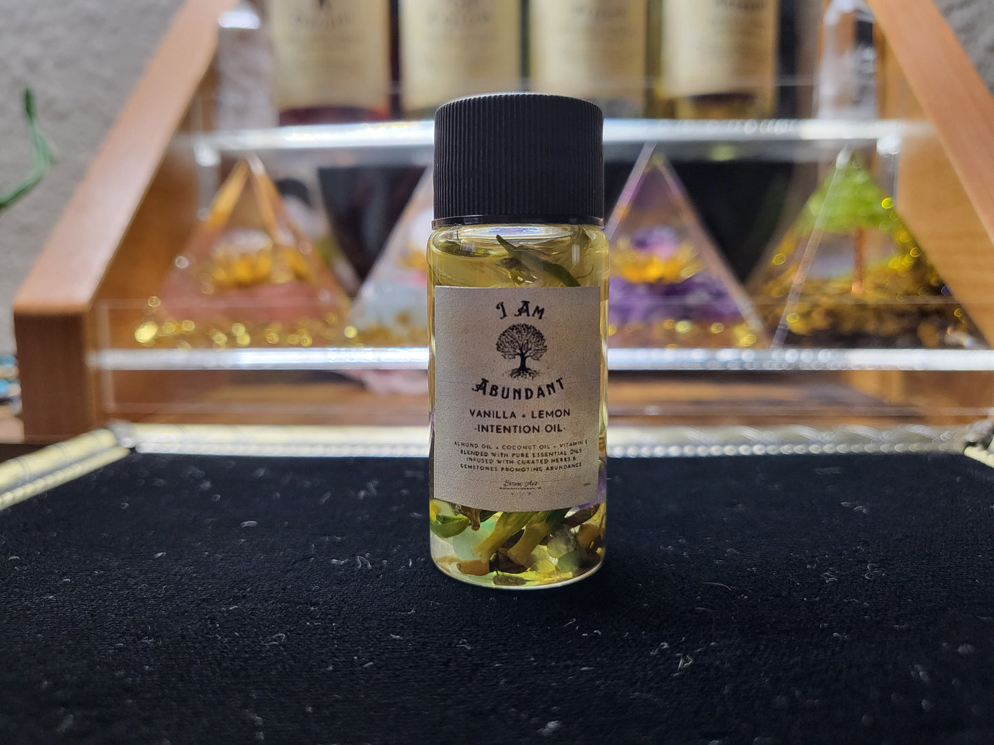 I Am Abundant Intention Oil - Manifestation Oil, Intention Oil, Abundance Oil, Ritual Oil, Health, Wealth, Prosperity - .33oz, 2oz