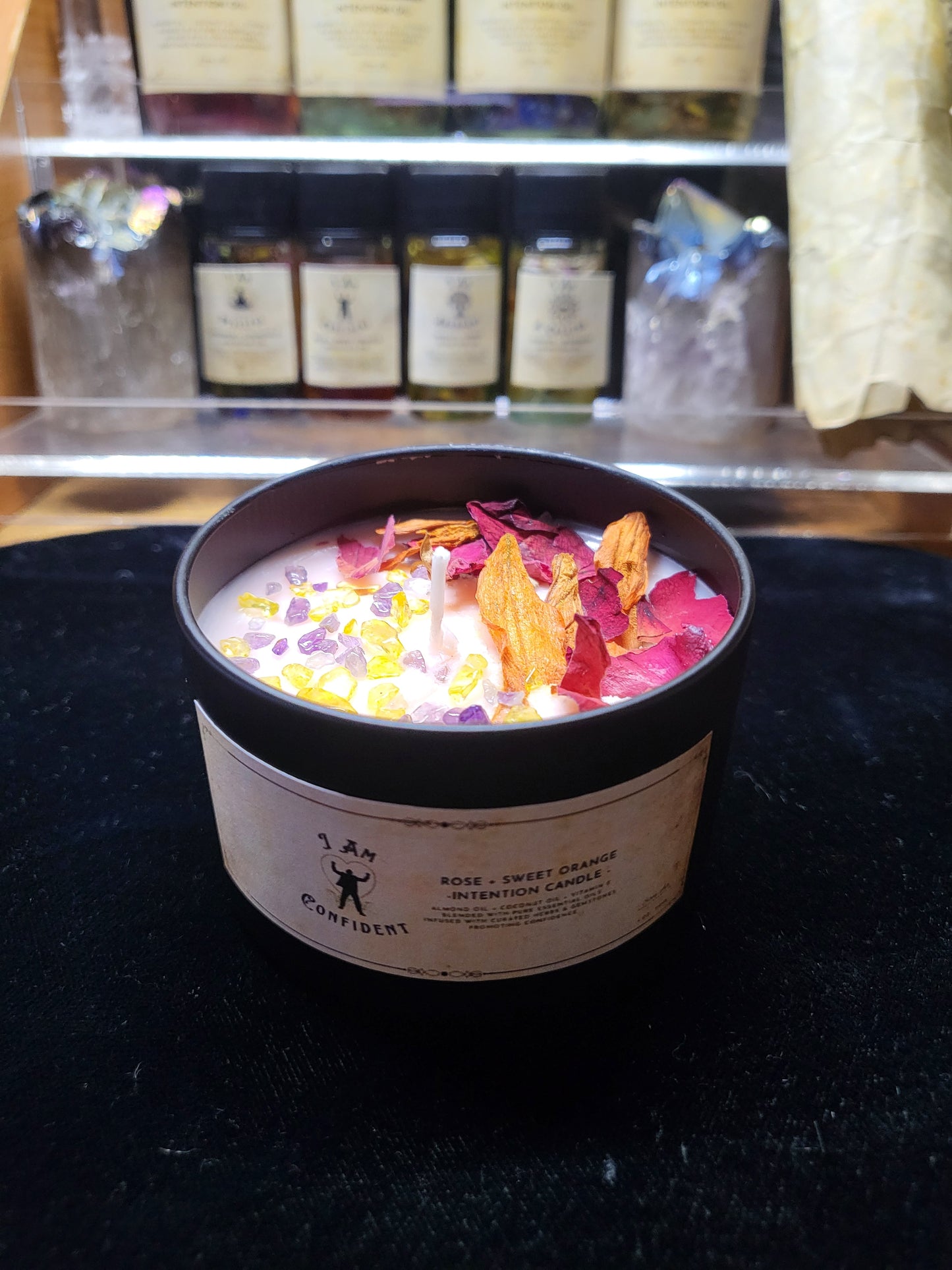 I Am Confident Intention Candle - Manifestation Candle, Abundance Candle, Ritual Candle, Confidence, Charisma, Self Esteem - 4 oz., Tealight