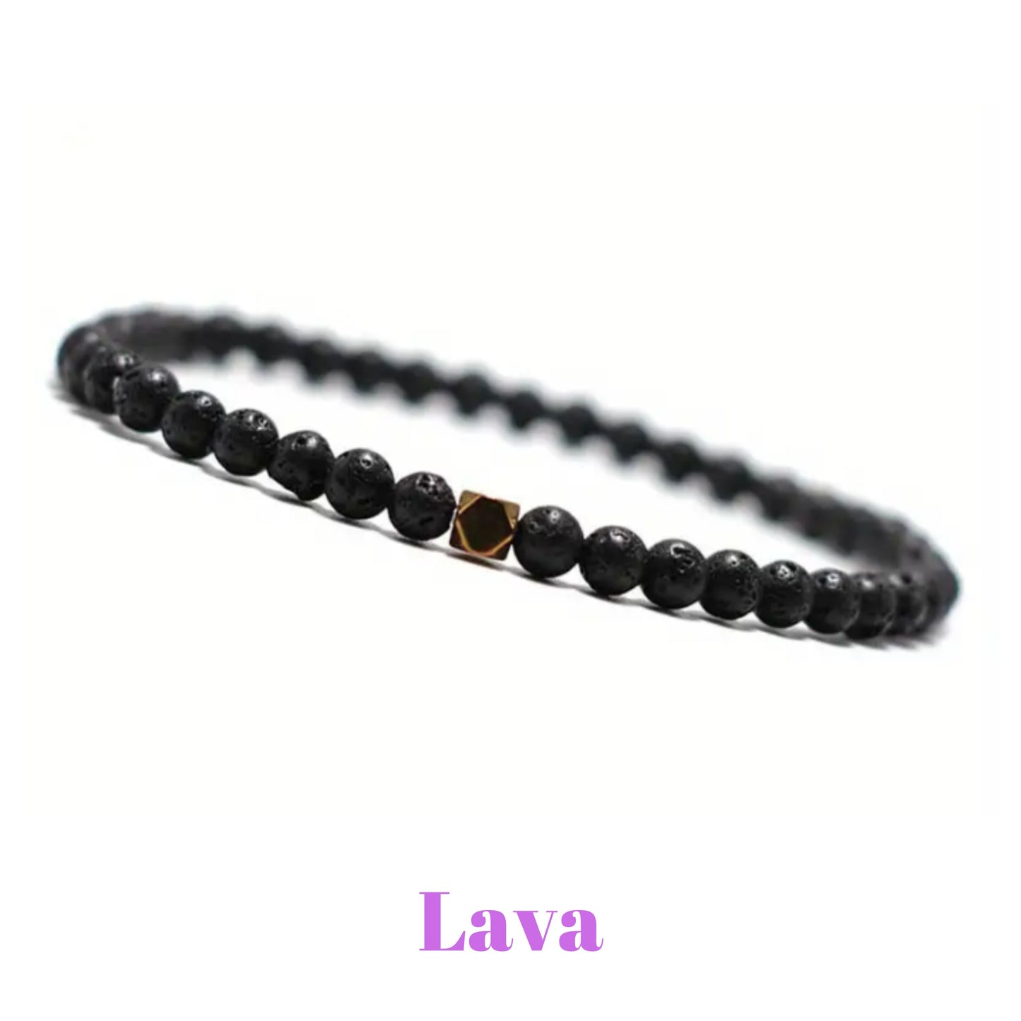 1 Pc Assorted 4mm Natural Stone Stretch Bracelet - Healing Jewelry, Gift for Her, Turquoise, Lava, Jasper, Labradorite, Natural Gemstone