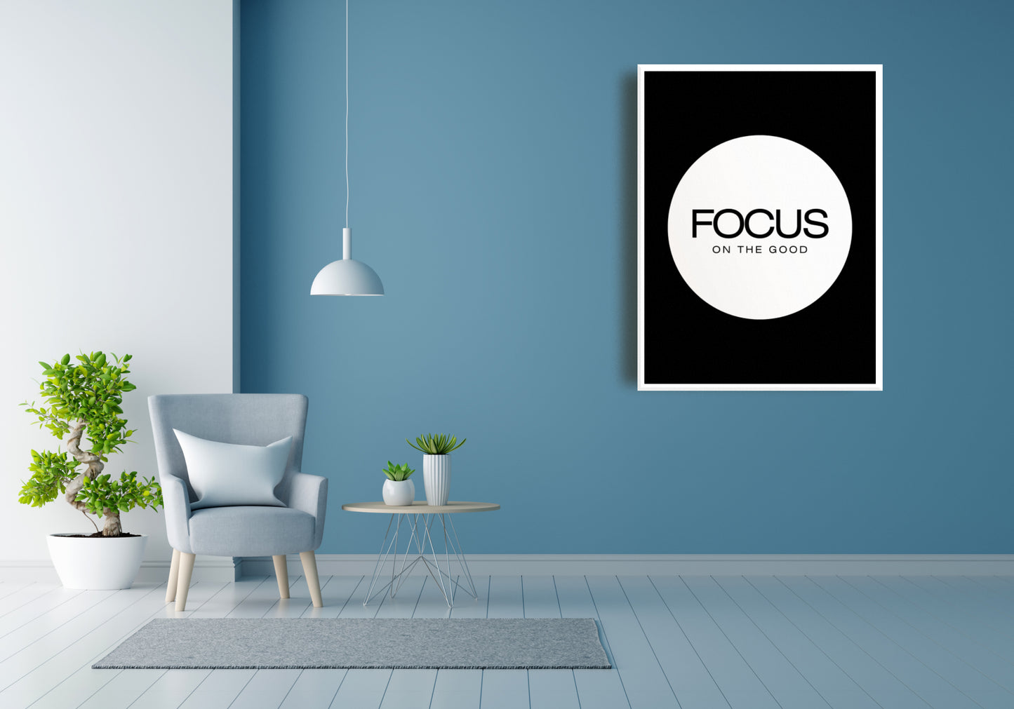 Focus On The Good Digital Wall Art - Downloadable Art, Motivational Print, Printable Art, Digital Download, Affirmations, Positive Thinking