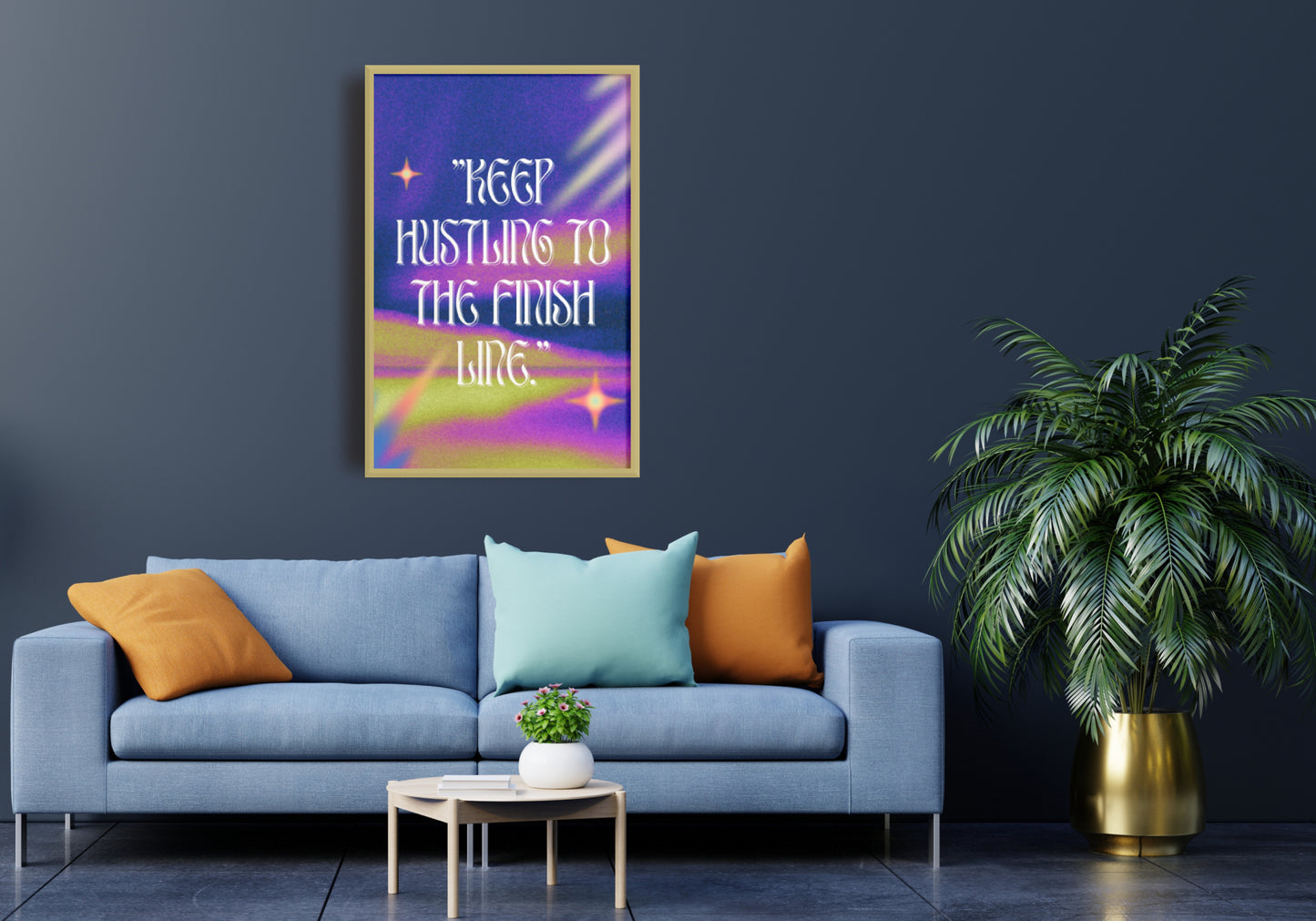 Keep Hustling Wall Art - Downloadable Art, Motivational Print, Printable Art, Digital Download, Positive Affirmations, Positive Thinking