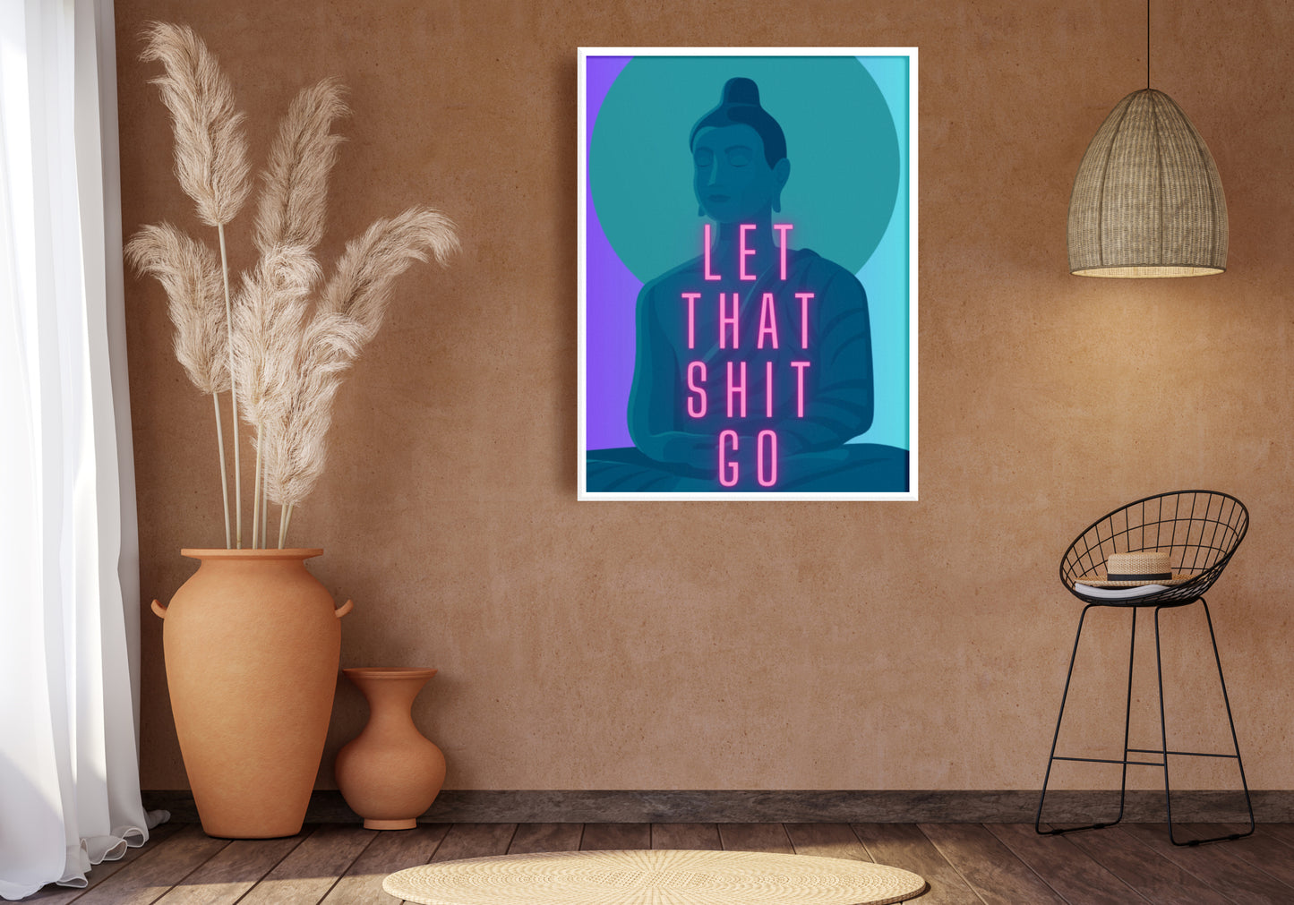 Let That Shit Go Wall Art - Downloadable Art, Motivational Print, Printable Art, Digital Download, Positive Affirmations, Positive Thinking