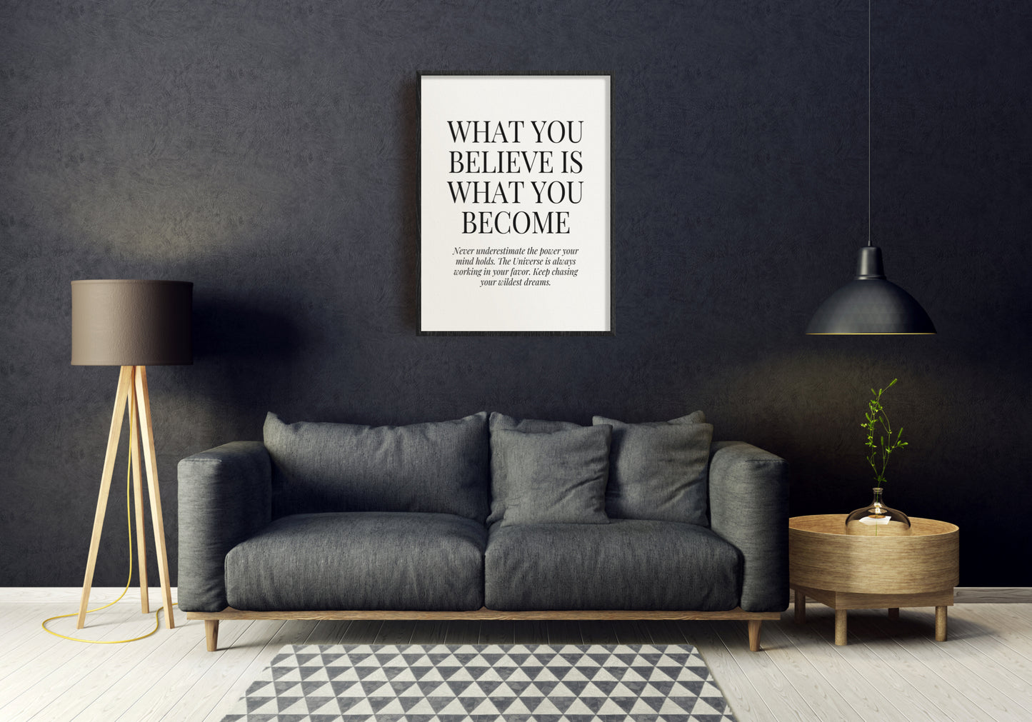 What You Believe Is What You Become - Downloadable Art, Motivation Print, Printable Art, Digital Download, Positive Affirmations, Self Love