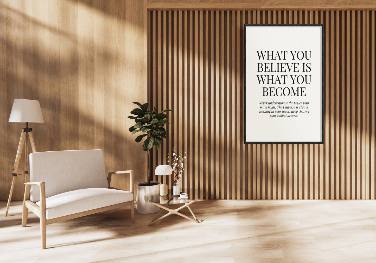 What You Believe Is What You Become - Downloadable Art, Motivation Print, Printable Art, Digital Download, Positive Affirmations, Self Love