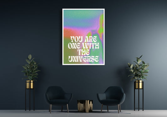 You Are One with the Universe - Downloadable Art, Motivation Print, Printable Art, Digital Download, Positive Affirmations, Metaphysics