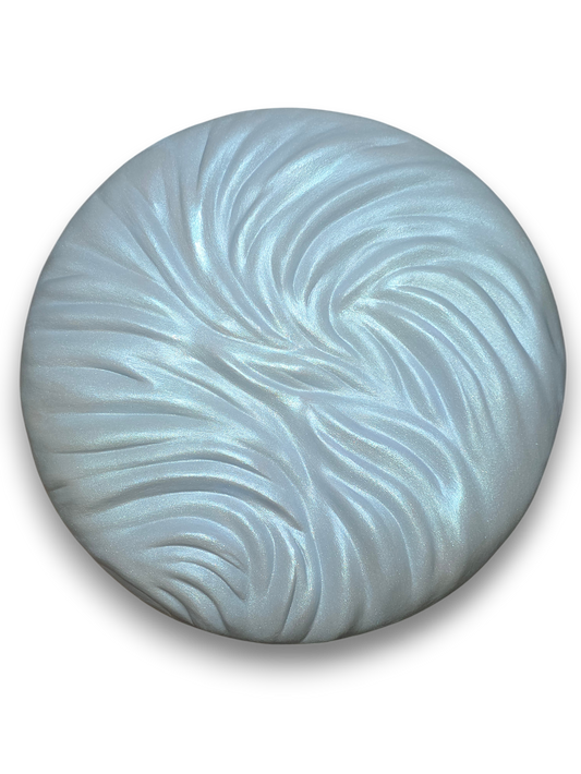 Ember Tide — Iridescent Blue Wave Sculpture, 3D Wall Art