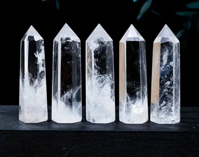 1 Pc 4-5cm Natural Clear Quartz Energy Tower - Healing Stones, Meditation Tools, Quartz Generator, Reiki Energy Healing, Crystal Stone Wand
