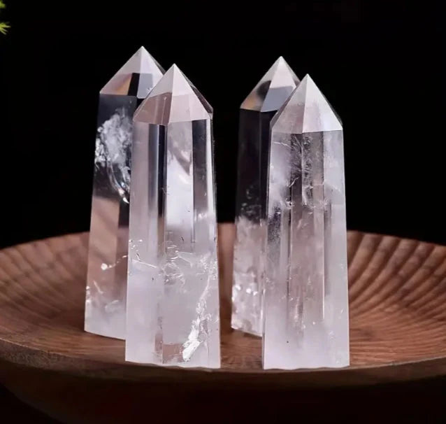 1 Pc 4-5cm Natural Clear Quartz Energy Tower - Healing Stones, Meditation Tools, Quartz Generator, Reiki Energy Healing, Crystal Stone Wand