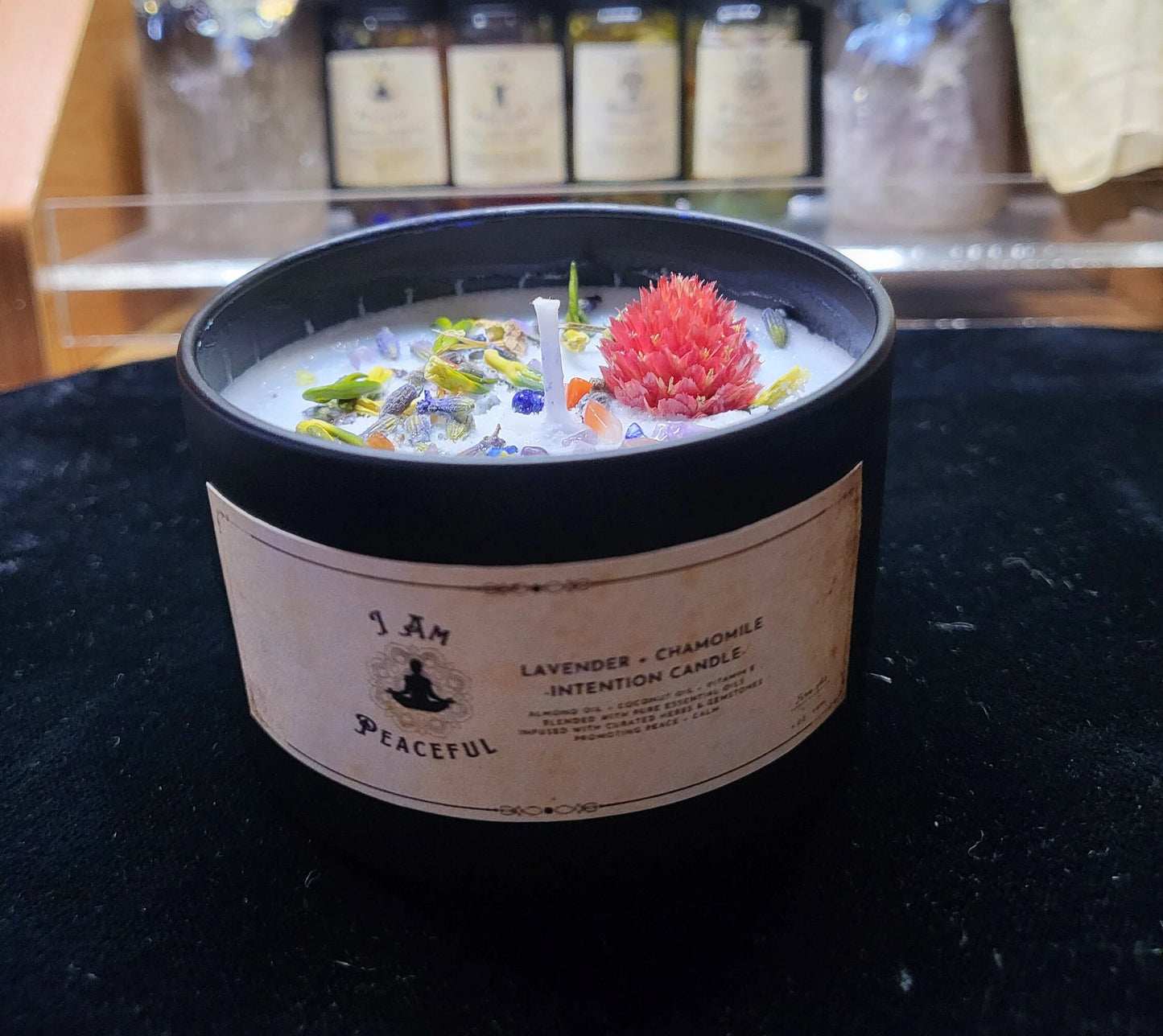 I Am Peaceful Intention Candle - Manifestation Candle, Abundance Candle, Ritual Candle, Peace, Calm, Tranquility - 4 oz., Tealight