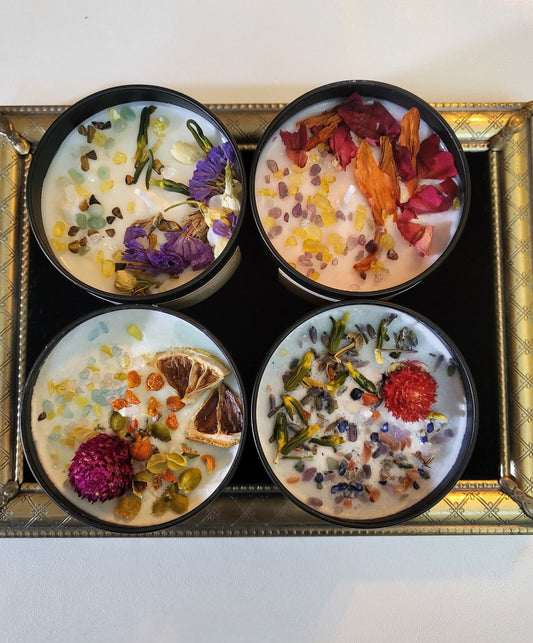 I Am Intention Candle Bundle - Confidence, Peaceful, Abundant, Creator - Manifestation Candle, Intention Candle, Ritual Candle, - 4oz