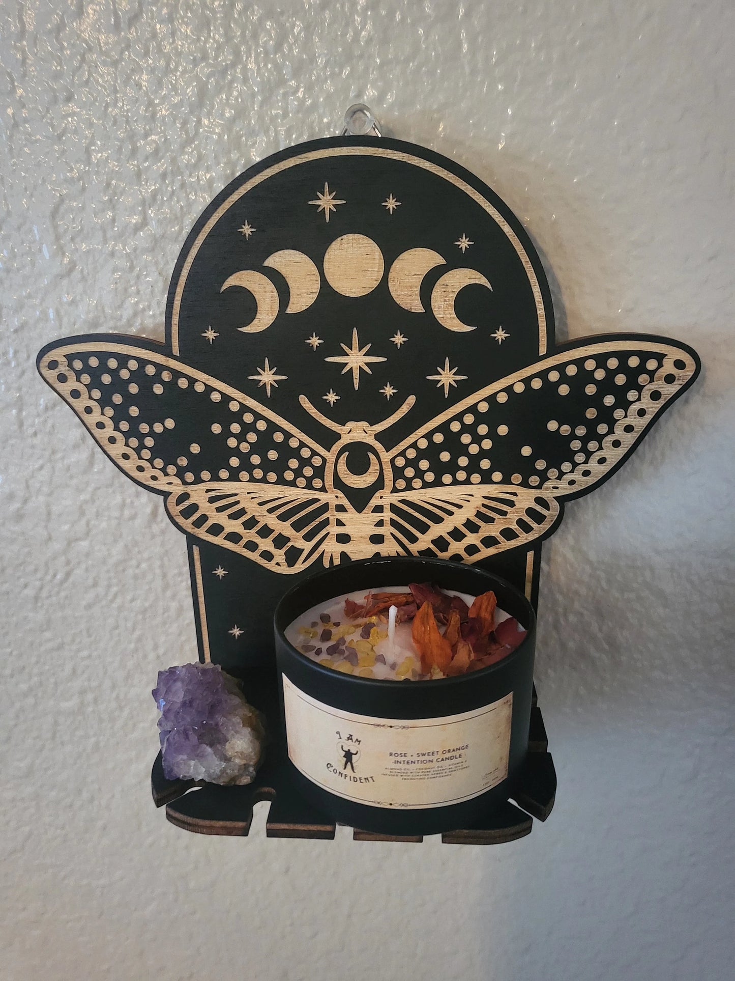 1 Pc Assorted Small Wooden Altar, Stand For Pendulums, Gemstones, Crystals, Hamsa, Celestial Butterfly, Unique Spiritual Decor, Handmade