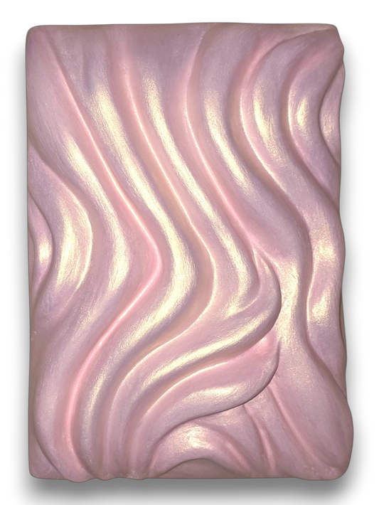 5x7 Transformation Sculpture, Pink Wave Art, Abstract Wall Decor, Handcrafted 3D Art, Symbol of Renewal