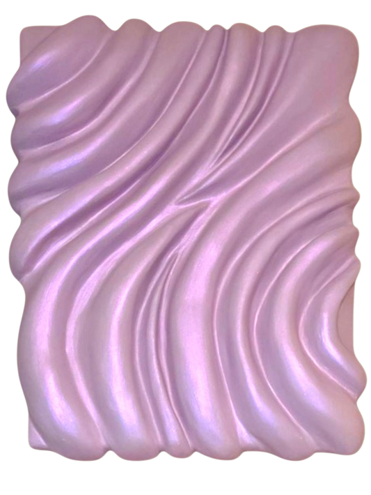 8x10 Transformation Sculpture: Letting Go, Purple Abstract Wave Sculpture, 3D Art for Healing, Surrender, Spiritual, Home Decor