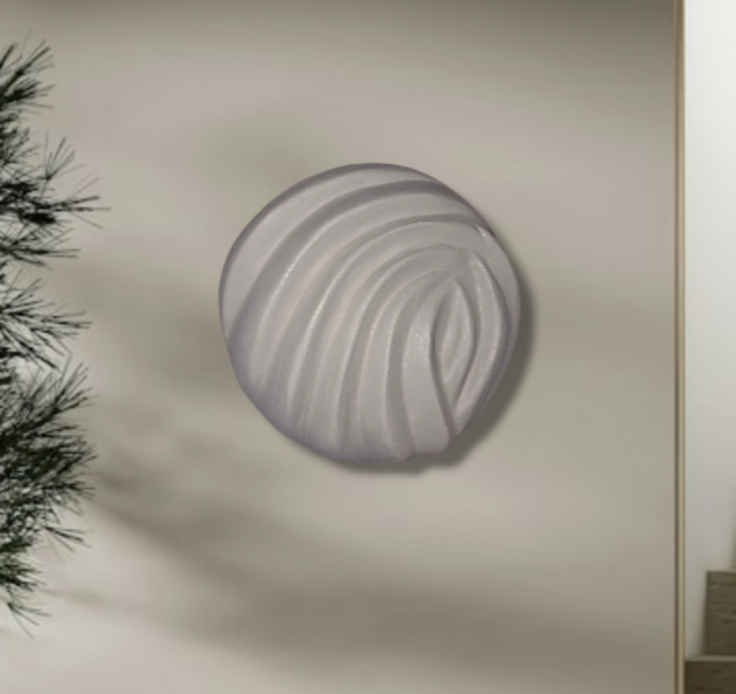 Fractal — Concrete Wave Sculpture, 3D Wall Art