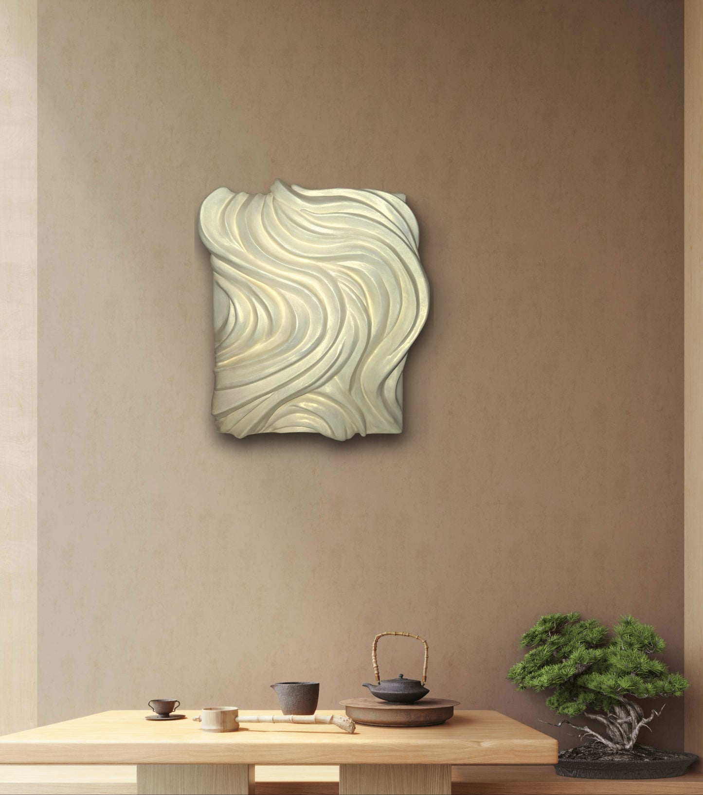 Clarity — Wave Sculpture, 3D Wall Art