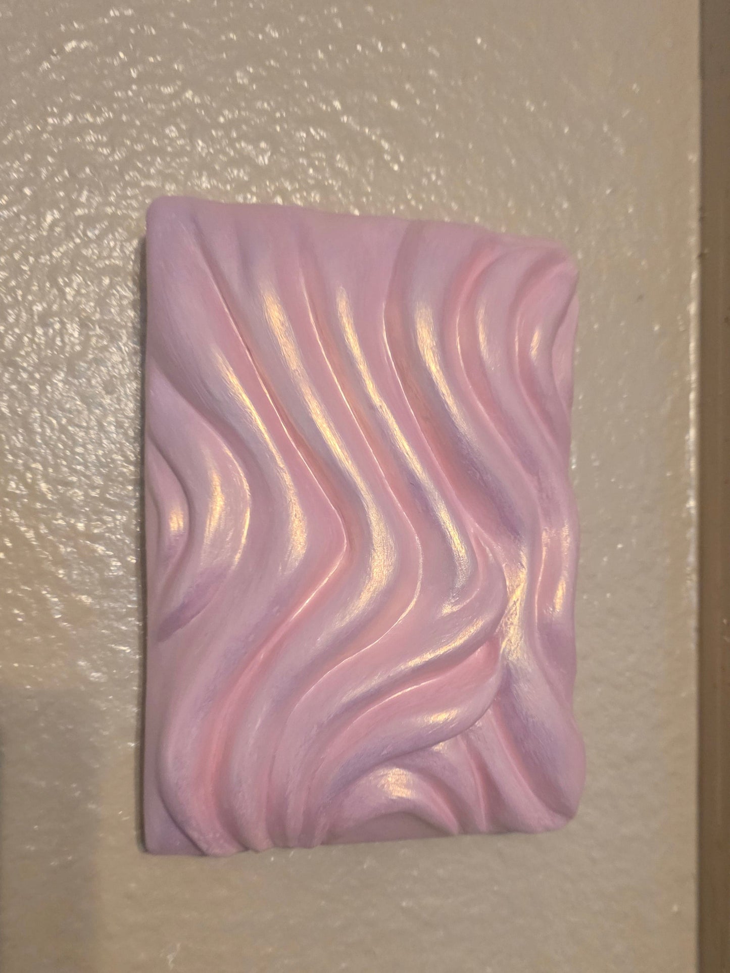 Transformation — Pink Wave Sculpture, 3D Wall Art